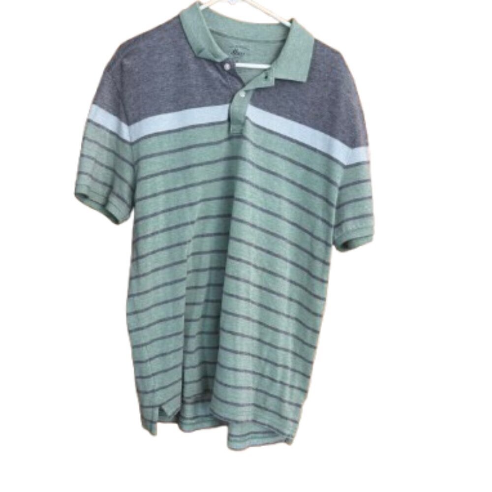 Men’s G. H. Bass & Co. Men’s XL Green, grey Polo Pullover. (G16)